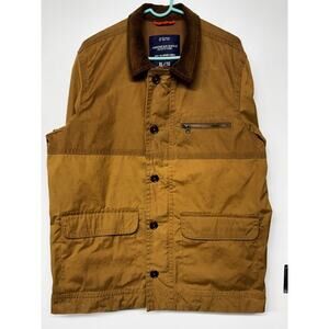 Vintage American Eagle Field Jacket Mens XL Brown Corduroy Accents 100% Cotton